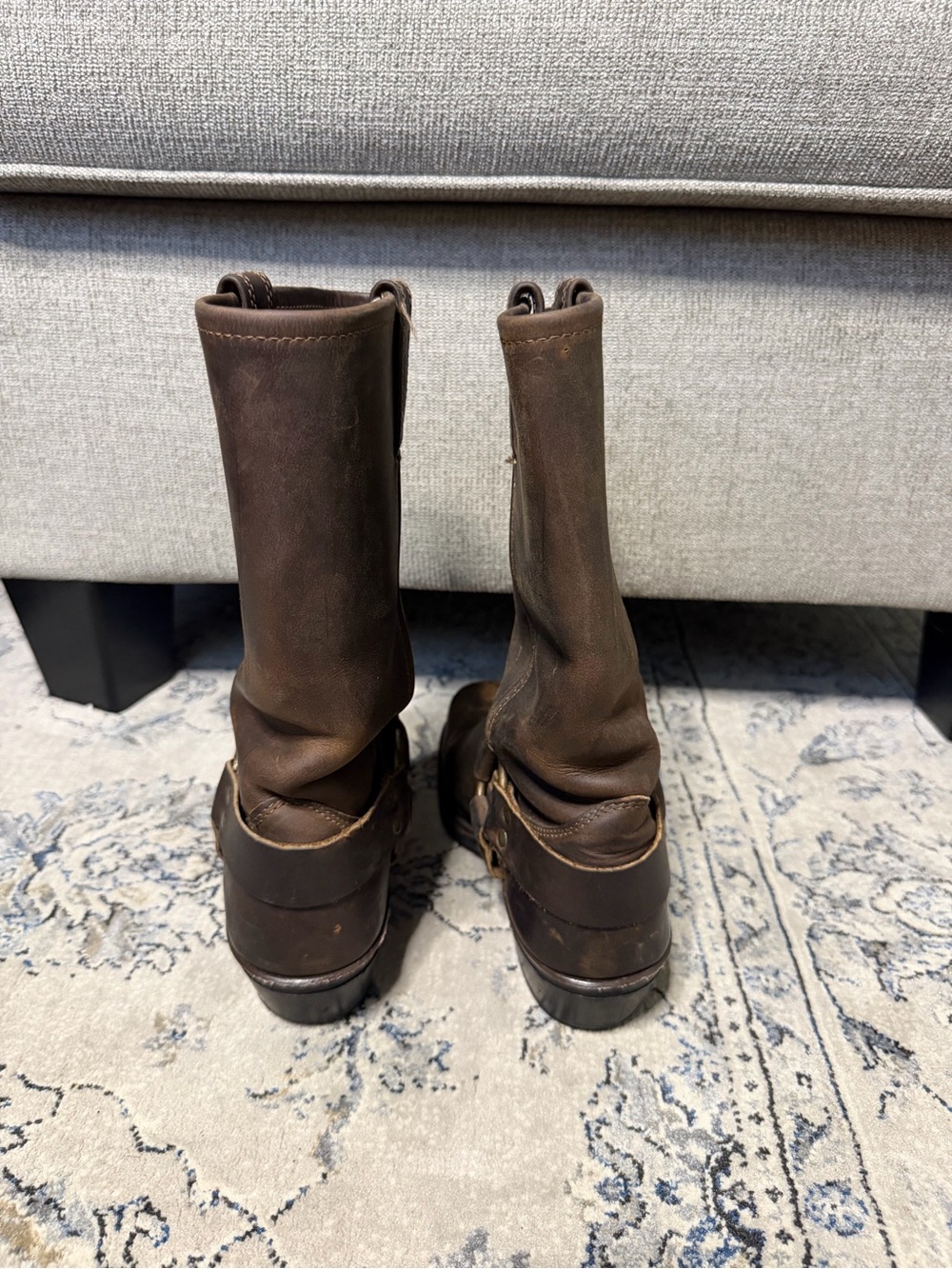 FRYE Harness 12R Boots in Smoke Brown - Picture 8 of 10